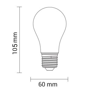 E27 A60 LED Glühfadenbirne 470 Lumen 4W "dimmbar" warmweiß