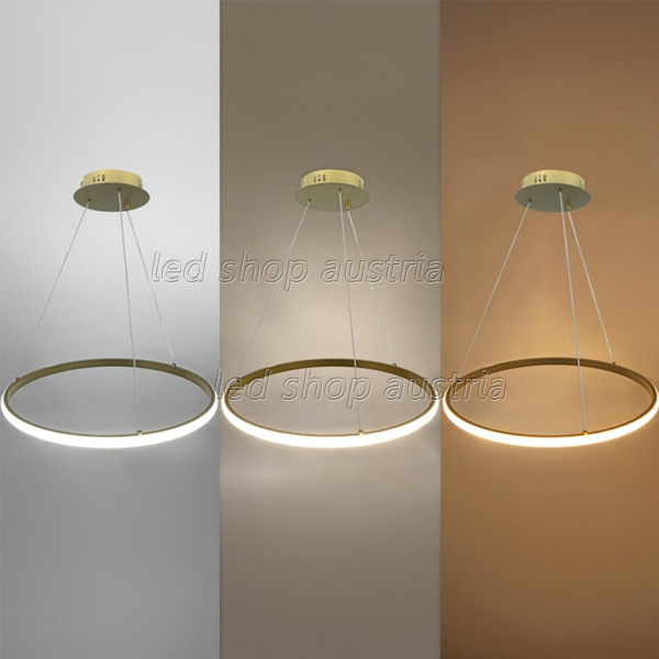 30W LED CCT Pendelleuchte dimmbar gold gebürstet Ø50cm