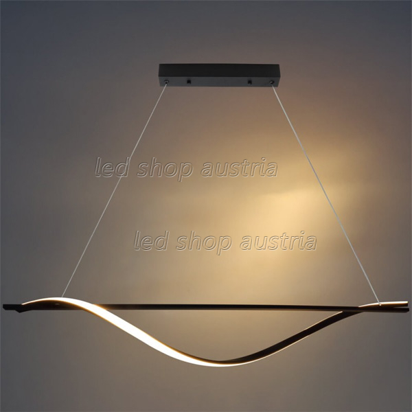 17W LED Pendelleuchte warmweiß schwarz 110cm