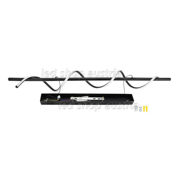 30W LED Pendelleuchte schwarz 120cm
