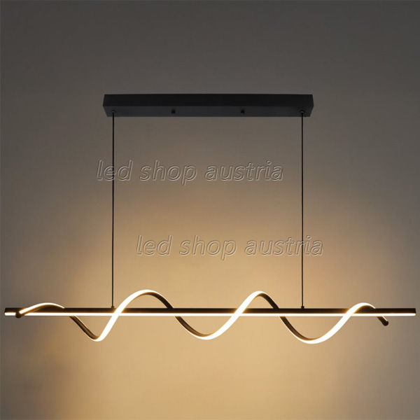 30W LED Pendelleuchte schwarz 120cm
