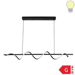 30W LED Pendelleuchte schwarz 120cm