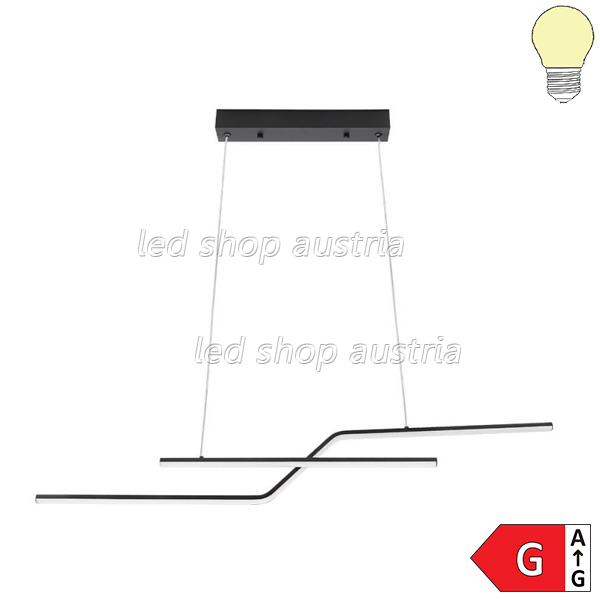 13W LED Pendelleuchte warmweiß schwarz 105cm