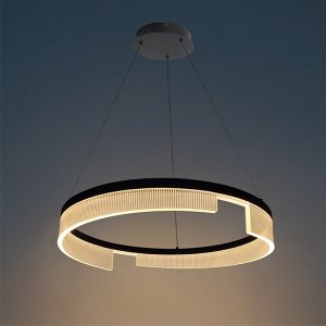 23W LED Pendelleuchte schwarz warmweiß