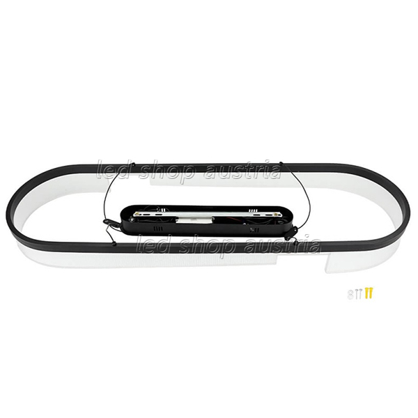 30W LED Pendelleuchte oval schwarz warmweiß