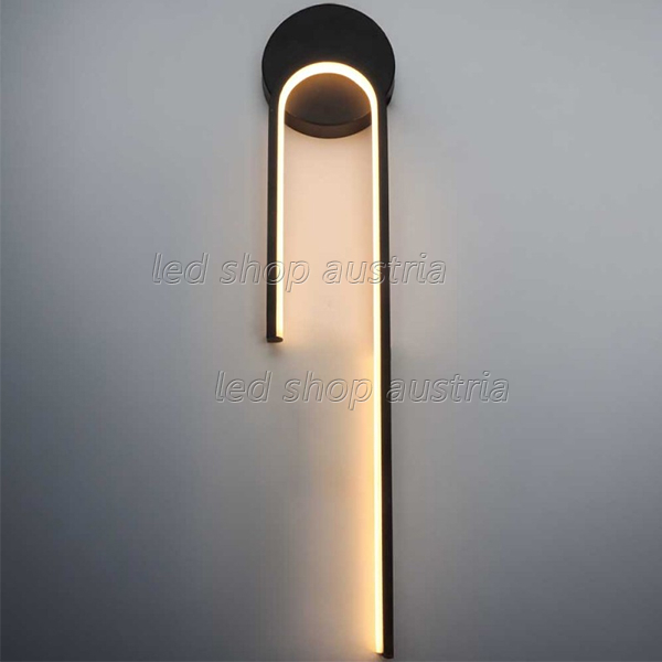 10W LED Wandleuchte schwarz warmweiß