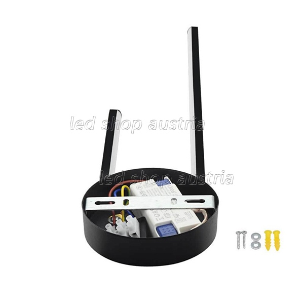 10W LED Wandleuchte schwarz warmweiß