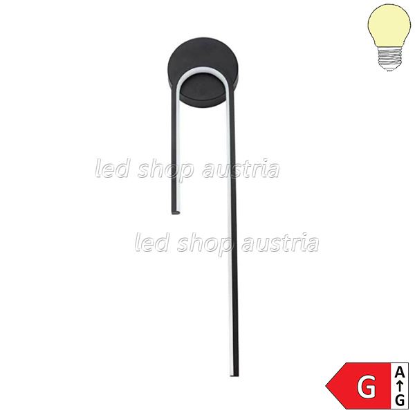 10W LED Wandleuchte schwarz warmweiß