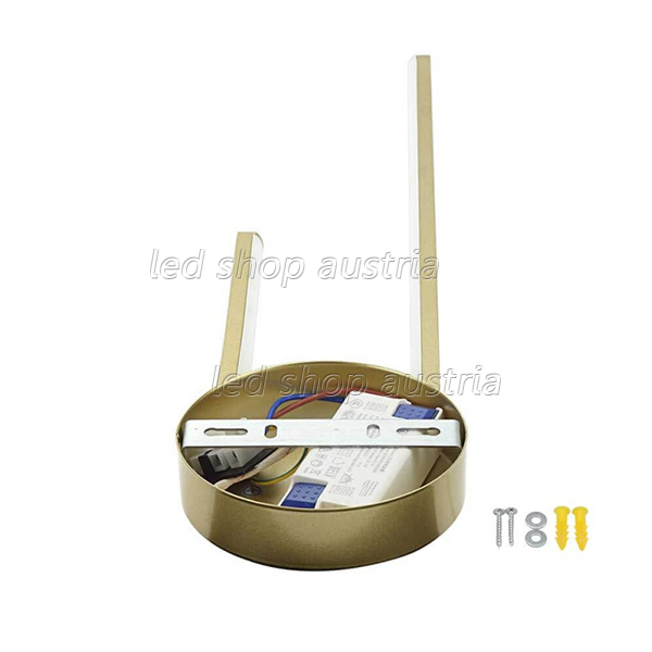 10W LED Wandleuchte gold satiniert warmweiß