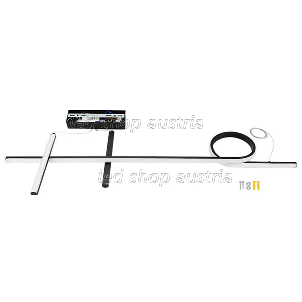 24W LED Pendelleuchte warmweiß schwarz