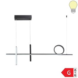 24W LED Pendelleuchte warmweiß schwarz