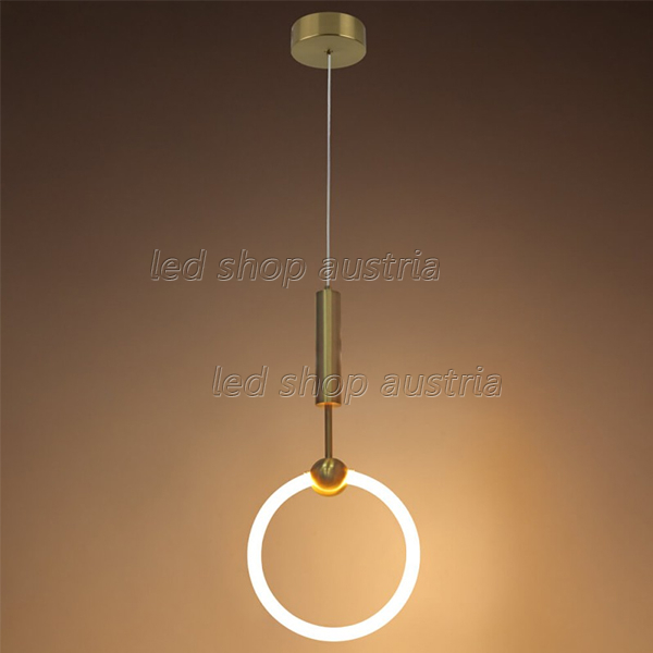 11W LED Pendelleuchte Messing Warmweiß