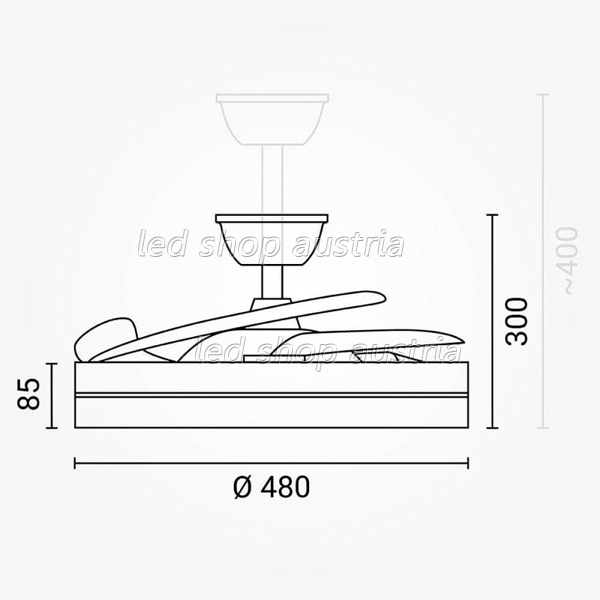 36W LED Deckenventilator weiß CCT