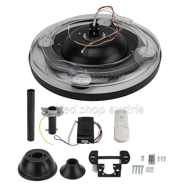 36W LED Deckenventilator slim schwarz CCT