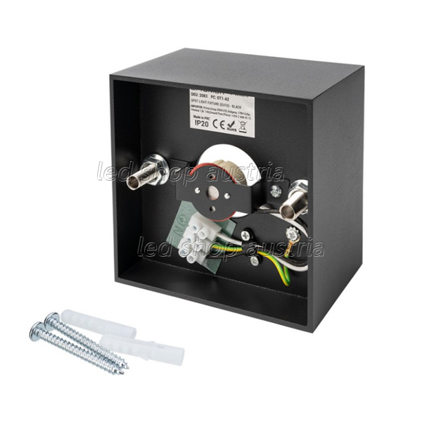 Deckenstrahler GU10 Aluminium quadratisch
