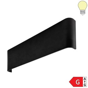 12W LED Wandleuchte Up-Down schwarz warmweiß