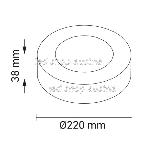 18W LED Aufbaupanel rund kaltweiß