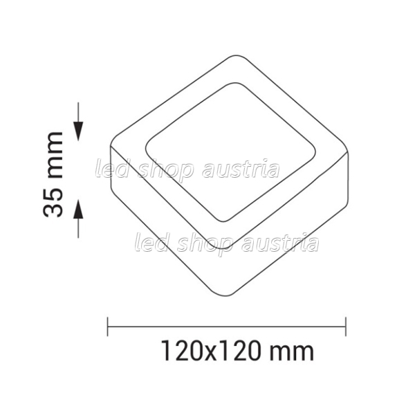 6W LED Aufbaupanel quadratisch kaltweiß