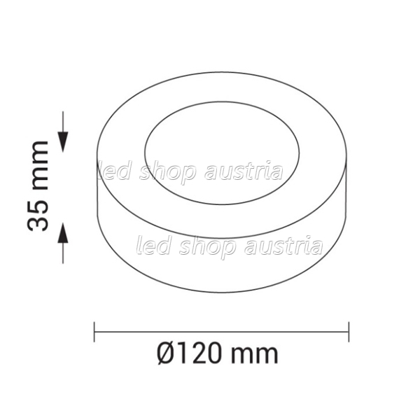 6W LED Aufbaupanel rund neutralweiß