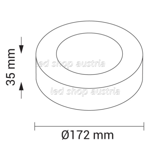 12W LED Aufbaupanel rund neutralweiß