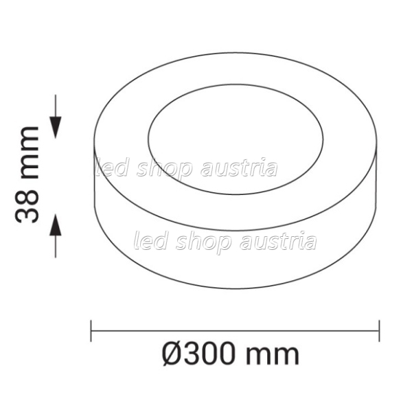 24W LED Aufbaupanel rund warmweiß