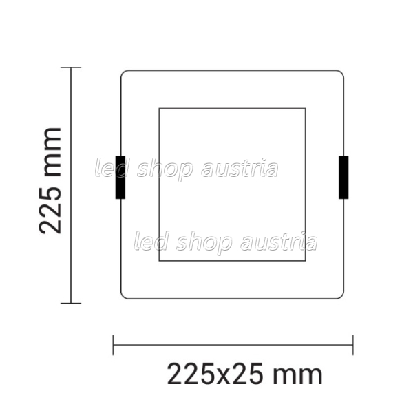 18W LED Mini Einbau- Panel quadratisch inkl. Trafo warmweiß
