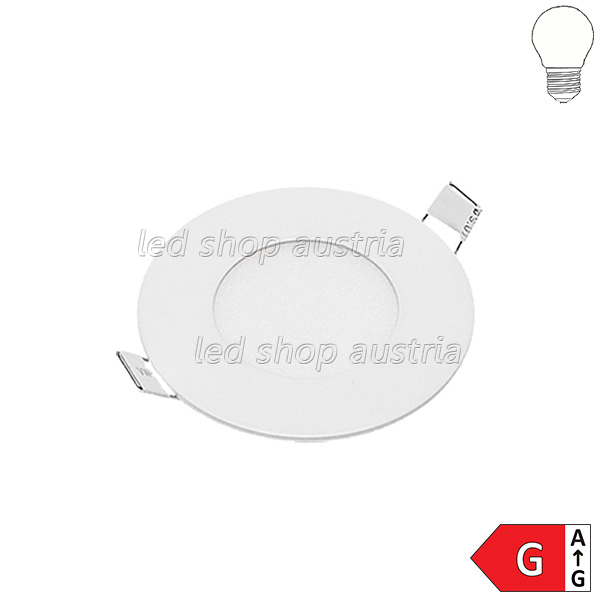 3W LED Mini Einbau- Panel rund inkl. Trafo neutralweiß