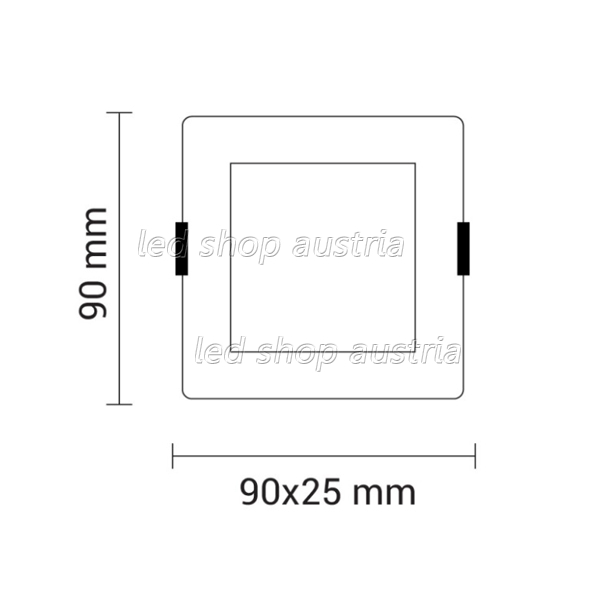 3W LED Mini Einbau- Panel quadratisch inkl. Trafo neutralweiß