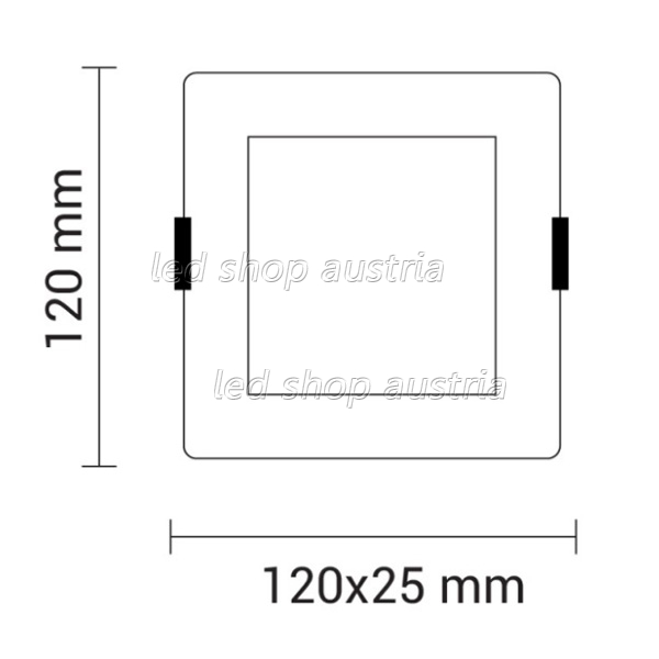 6W LED Mini Einbau- Panel quadratisch inkl. Trafo kaltweiß