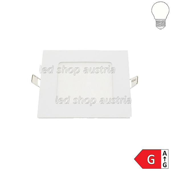 6W LED Mini Einbau- Panel quadratisch inkl. Trafo neutralweiß