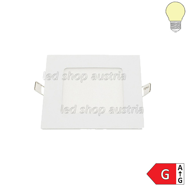 6W LED Mini Einbau- Panel quadratisch inkl. Trafo warmweiß