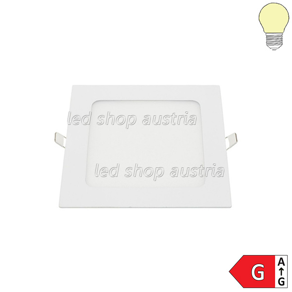 12W LED Einbau- Panel quadratisch inkl. Trafo warmweiß