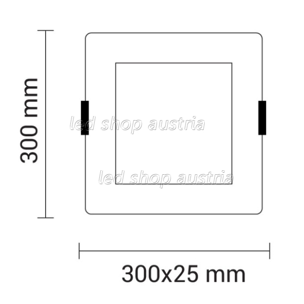 24W LED Einbau- Panel quadratisch inkl. Trafo kaltweiß