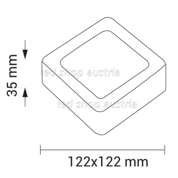 6W LED Mini Aufbaupanel CCT quadratisch inkl. Trafo