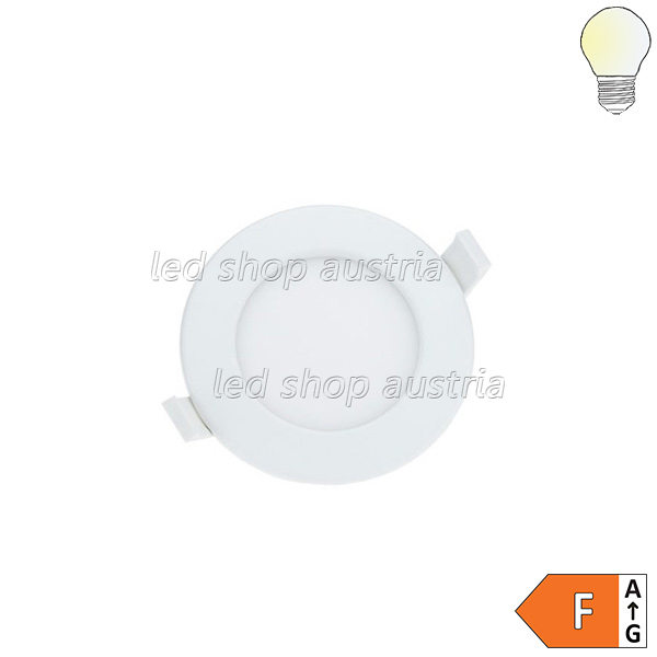 6W LED Einbauleuchte Slim Rund CCT Farbwechsel Dimmbar IP44