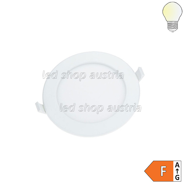 12W LED Einbauleuchte Slim Rund CCT Farbwechsel Dimmbar IP44