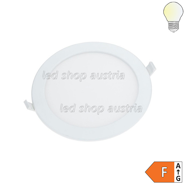 18W LED Einbauleuchte Slim Rund CCT Farbwechsel Dimmbar IP44