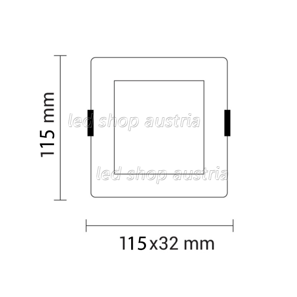 6W LED Einbauleuchte Slim Mini Quadratisch CCT Farbwechsel IP44