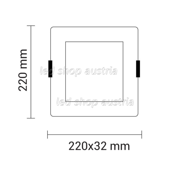 24W LED Einbauleuchte Slim Mini Quadratisch CCT Farbwechsel IP44