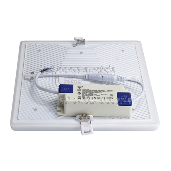 36W LED Frameless Mini Einbaupanel quadratisch inkl. Trafo kaltweiß