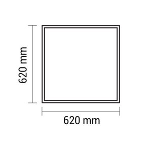 36W LED Panel 100Lm/W 620x620mm inkl. Trafo kaltweiß UGR19