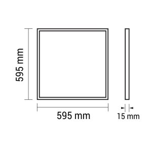 40W LED Panel 60x60cm inkl. Trafo UGR19 kaltweiß