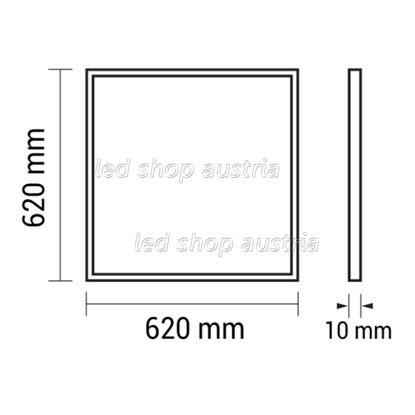 36W LED Panel 620x620mm inkl. Trafo warmweiß