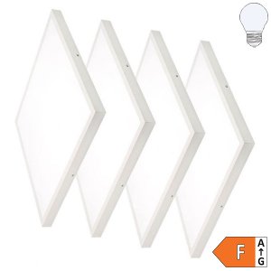 40W 60x60cm LED Aufbaupanel 4 Stück Packung kaltweiß