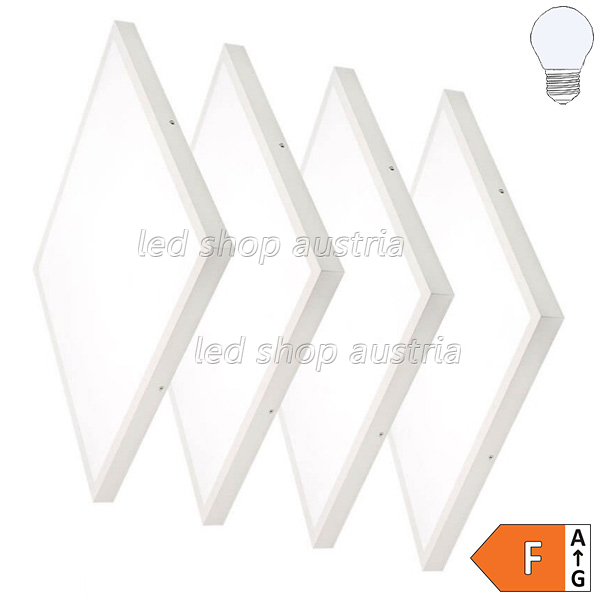 40W 60x60cm LED Aufbaupanel 4 Stück Packung kaltweiß