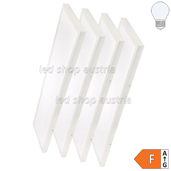 40W 120x30cm LED Aufbaupanel 4 Stück Packung kaltweiß