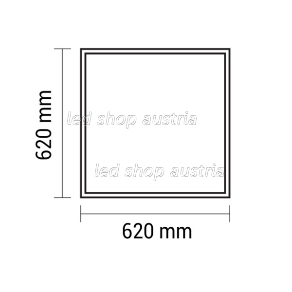 45W LED Panel HIGH CRI 620x620mm neutralweiß 6 Stk. Packung UGR19