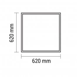 45W LED Panel HIGH CRI 620x620mm warmweiß 6 Stk. Packung