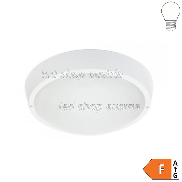 LED Aufbau Leuchte Kunststoff 13W Rund mit Mikrowellensensor neutralweiß IP65