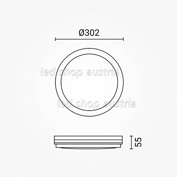 30W LED Deckenleuchte weiß für Außenbereich CCT IP65